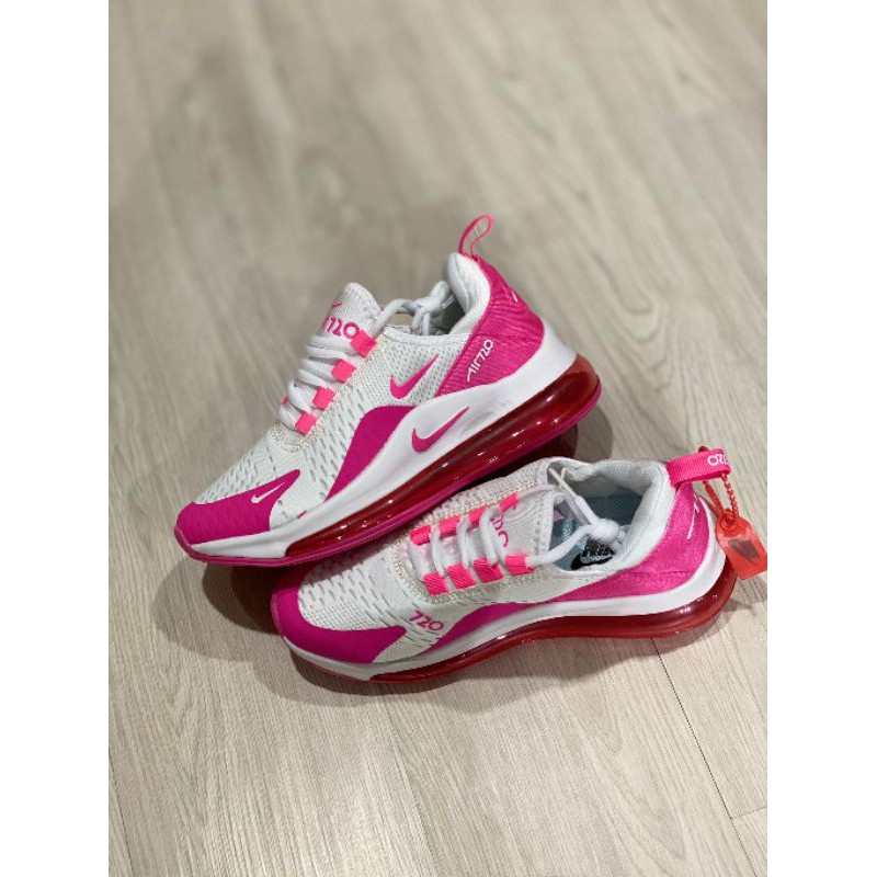 SEPATU CEWE MURAH MERK NIKE AIR MAX 720 WHITE PINK PK 1:1 QUALITY + FREE KAOS KAKI