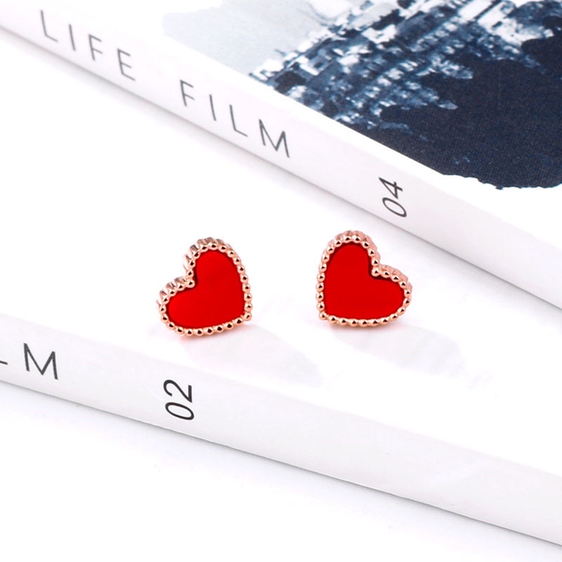 anting titanium original hati merah asli stainless steel terbaru termurah tercantik model korea