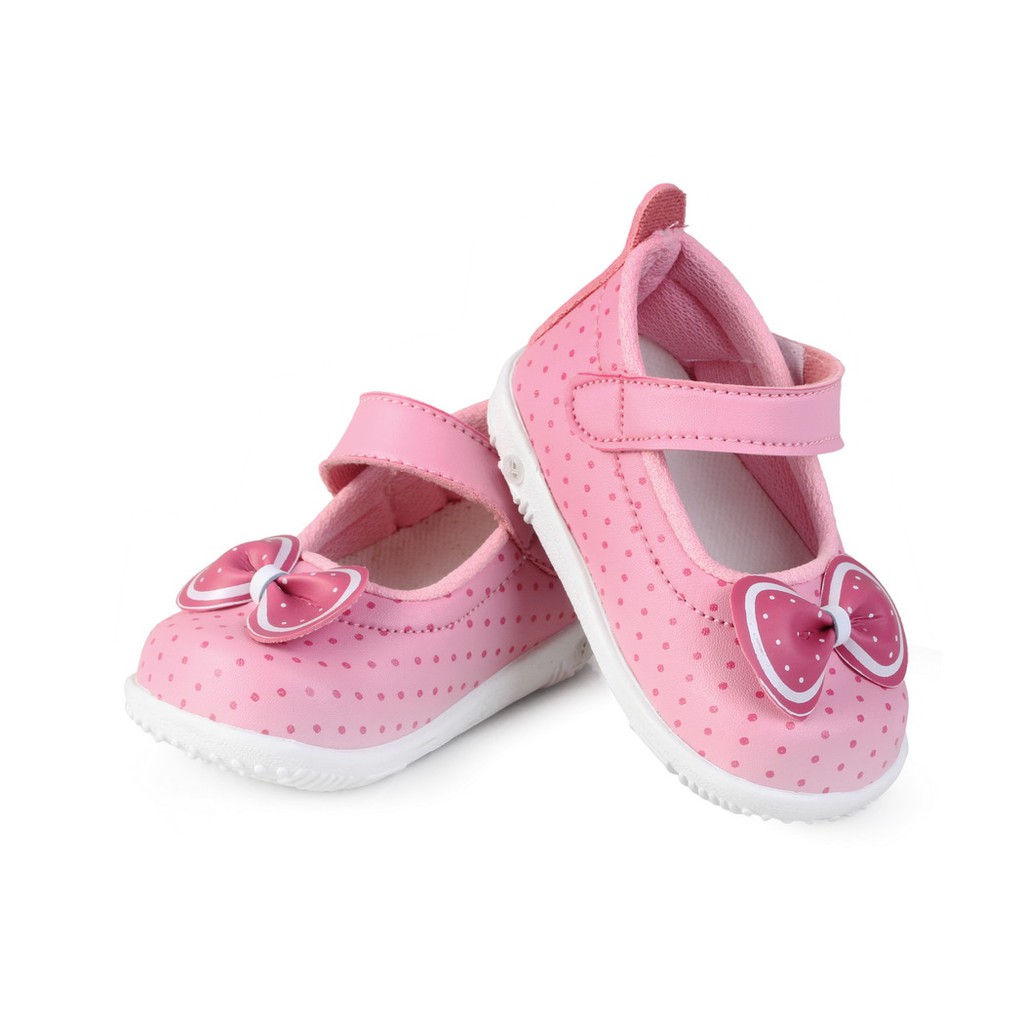 sepatu anak bayi perempuan unik bahan sol lembut model casual lucu murah bunyi cit terbaru C05 PINK