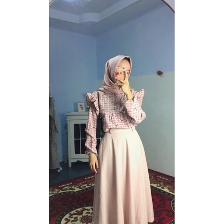 Y-21 Blouse Bunga Crinkle