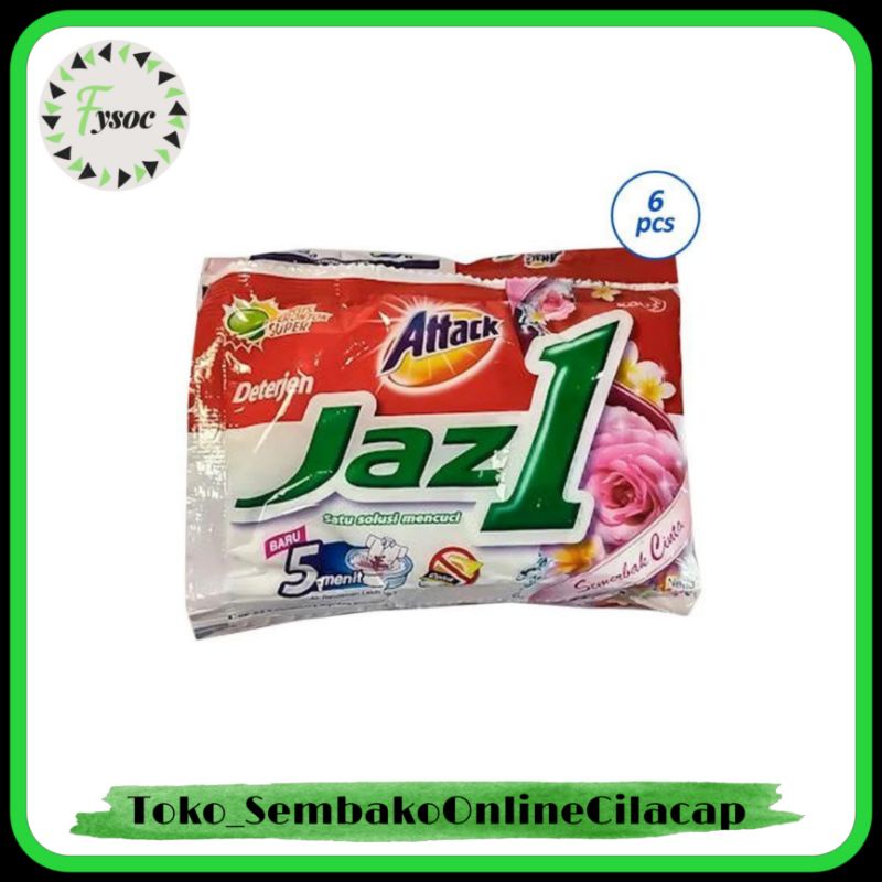 PROMO!!! ATTACK JAZ1 DETERGEN BUBUK RENCENG ( ISI 6 SACHET)