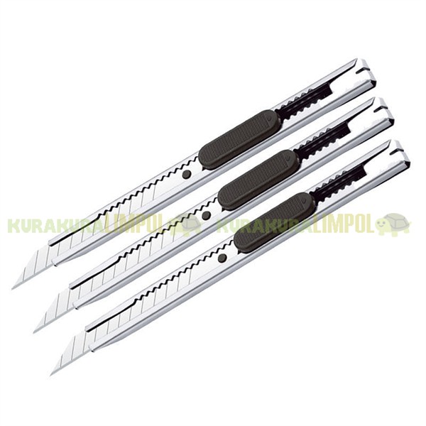

Pisau Cutter Stainless Steel Alat Potong Cutting Knife Slim Auto Lock Cuter Industrial Industri Kuat Aklirik