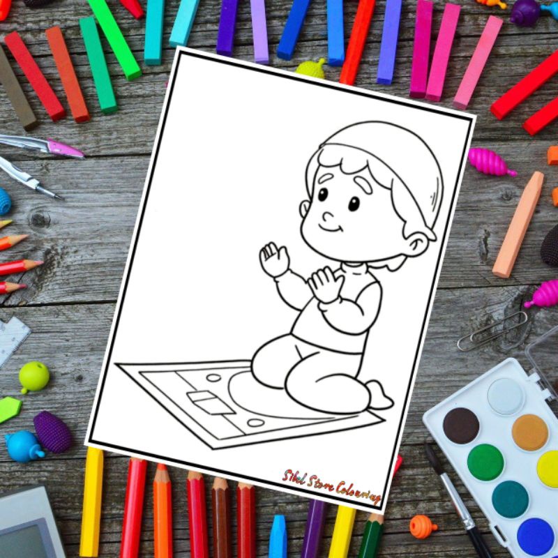 

Kertas Mewarnai Anak Tema Anak Sholeh / Kertas Gambar (10 Lembar Gambar)