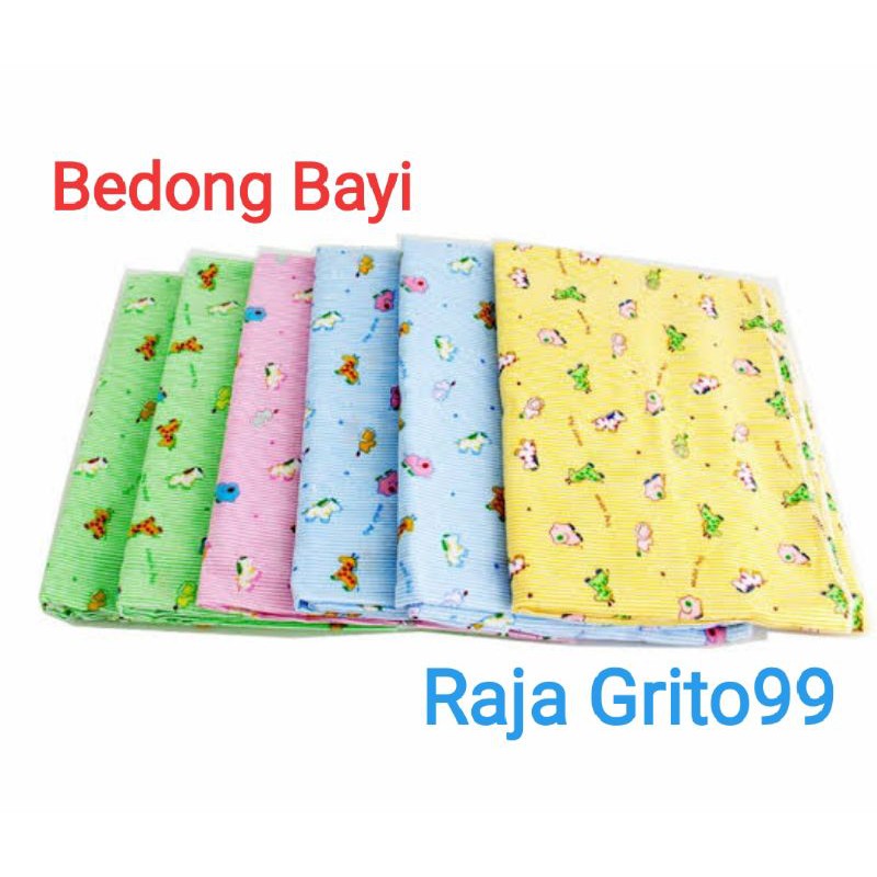 1/2 lusin / setengah dosin kain bedong bayi / kain flanel gedong bayi - bahan halus lembut 6 pcs