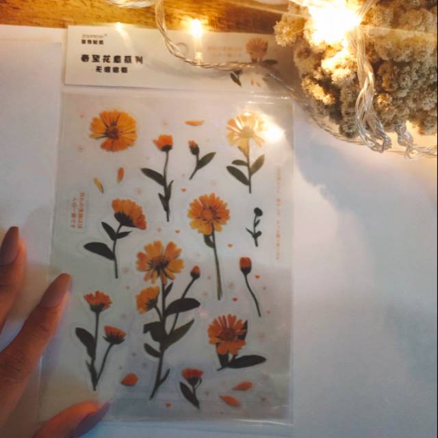 

Stiker flower untuk hiasan scrapbook atau notebook