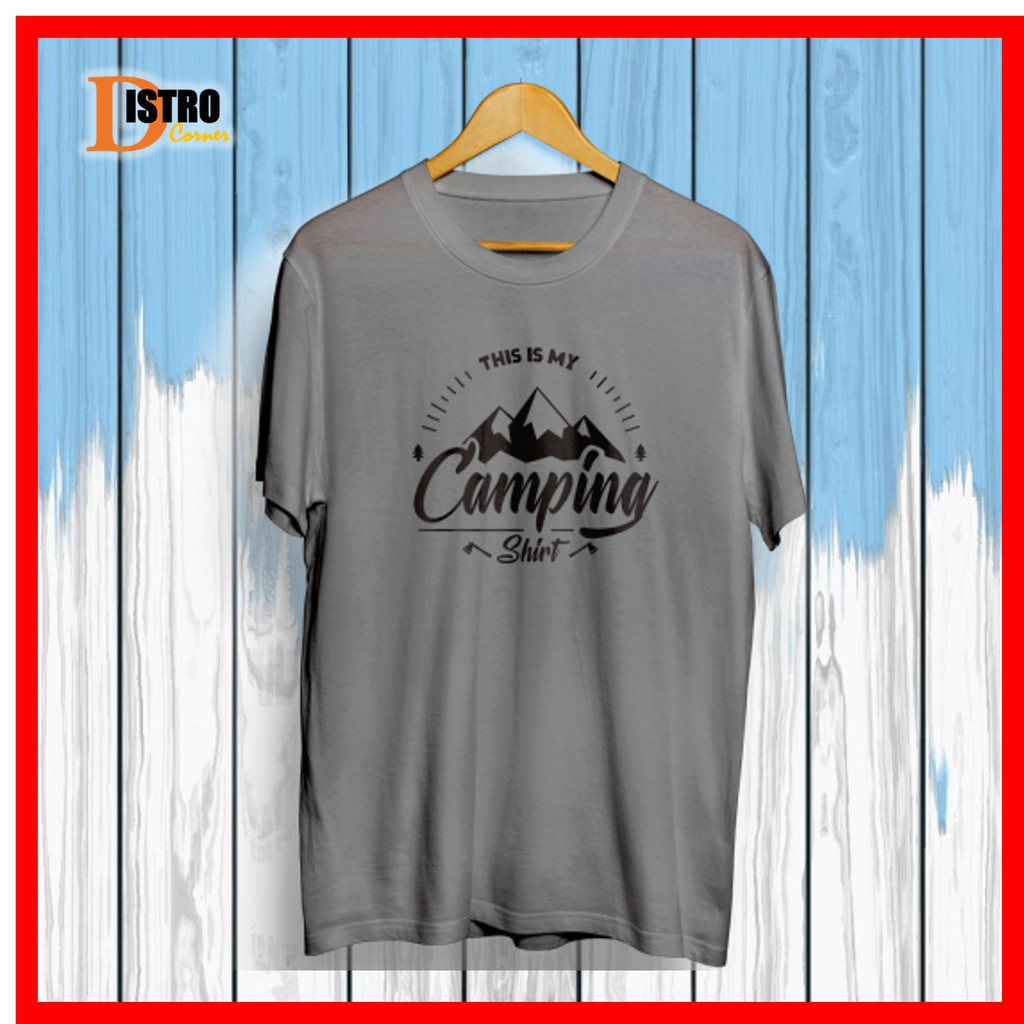 Baju Kaos Gunung Pria Cowok Wanita Distro Original Premium Murah Keren Xxl Terbaru My Camping Shirt