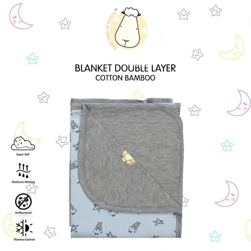 BaaBaaSheepz Blanket  Double Layer Bamboo Blanket Color / selimut