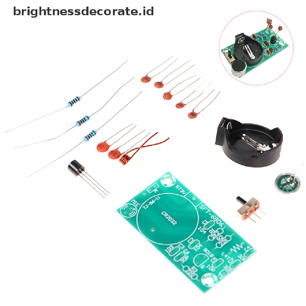 Transmitter Radio Fm Stereo Diy Dengan Mic Dc 3v Untuk Solder