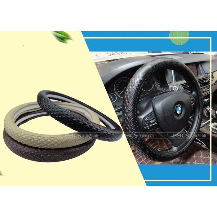 SARUNG SETIR MOBIL / STEERING WHEEL COVER PREMIUM KULIT LOWIN 1507