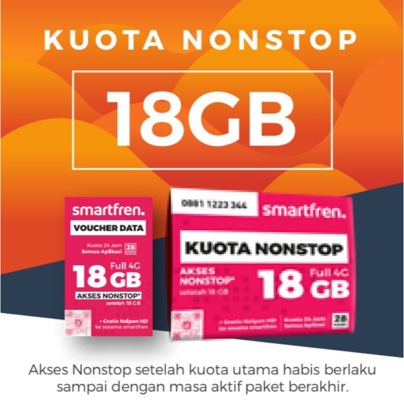 TRANSFER KUOTA SMARTFREN 18GB full 4G Nonstop