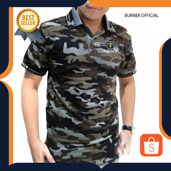 baju kaos polo kerah TURN BACK CRIME TBC POLICE interpol Polisi pria