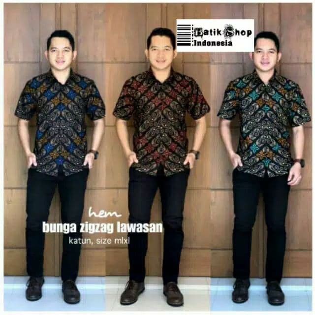 KEMEJA BATIK - KEMEJA BATIK PRIA - BAJU BATIK PRIA - BATIK PRIA LENGAN PENDEK - HEM BATIK COD