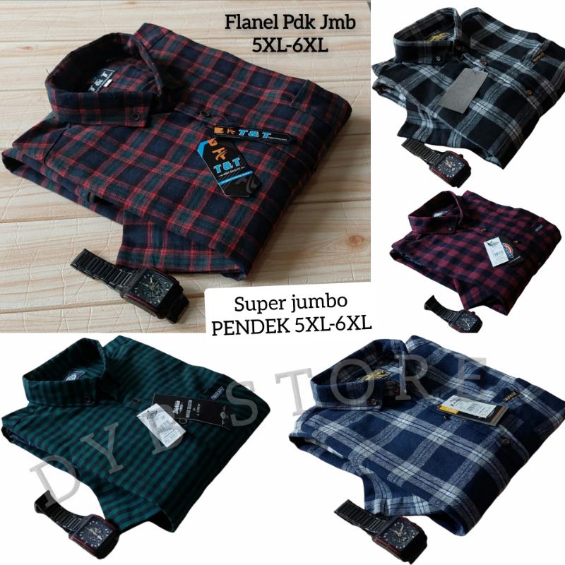 flanel lengan pendek super jumbo pria 5XL 6XL - kemeja flanel pendek big size pria import terbaru - kemeja jumbo pria murah