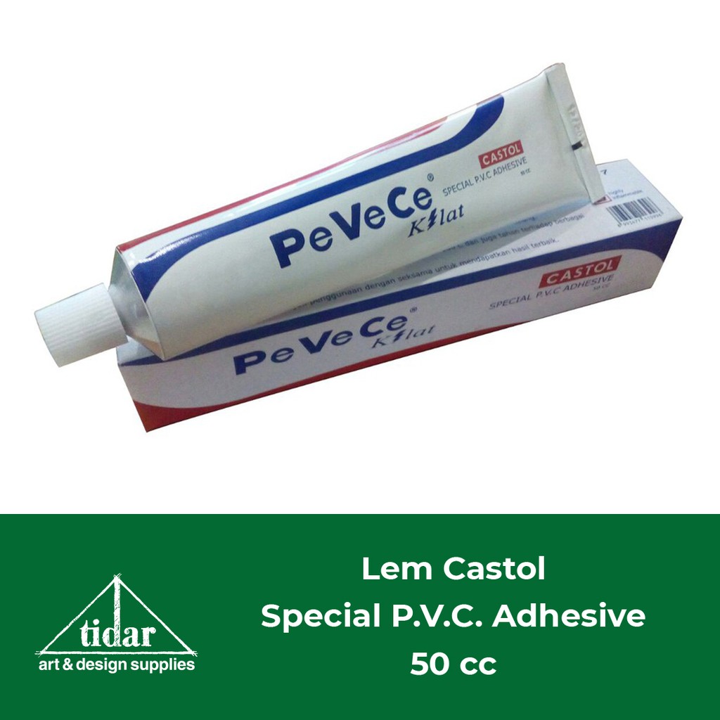 

Lem castol PVC 50 cc - PeVeCe Kilat - Special P.V.C. Adhesive Tube