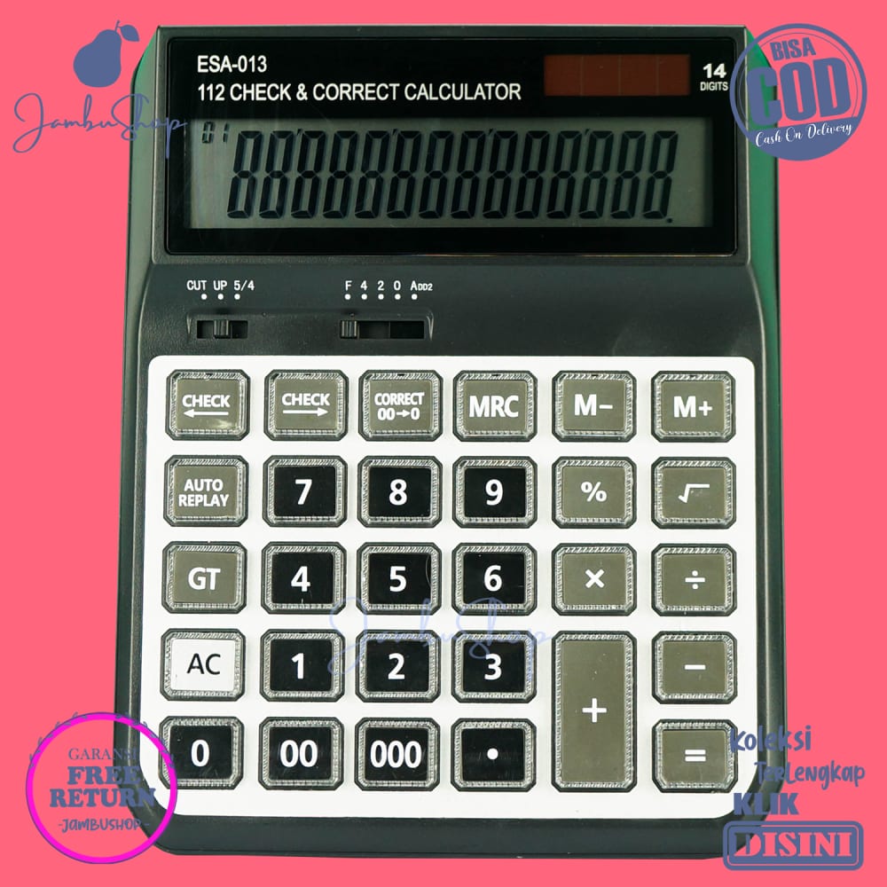 

Kalkulator Basic ATK Modern Awet Hitam Esa 013 112 14 Digits