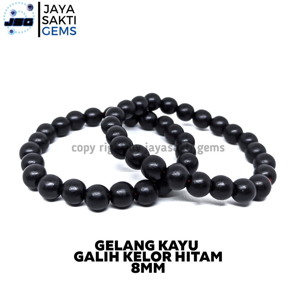 Gelang Kayu Galih Kelor Hitam Tenggelam di Air Original