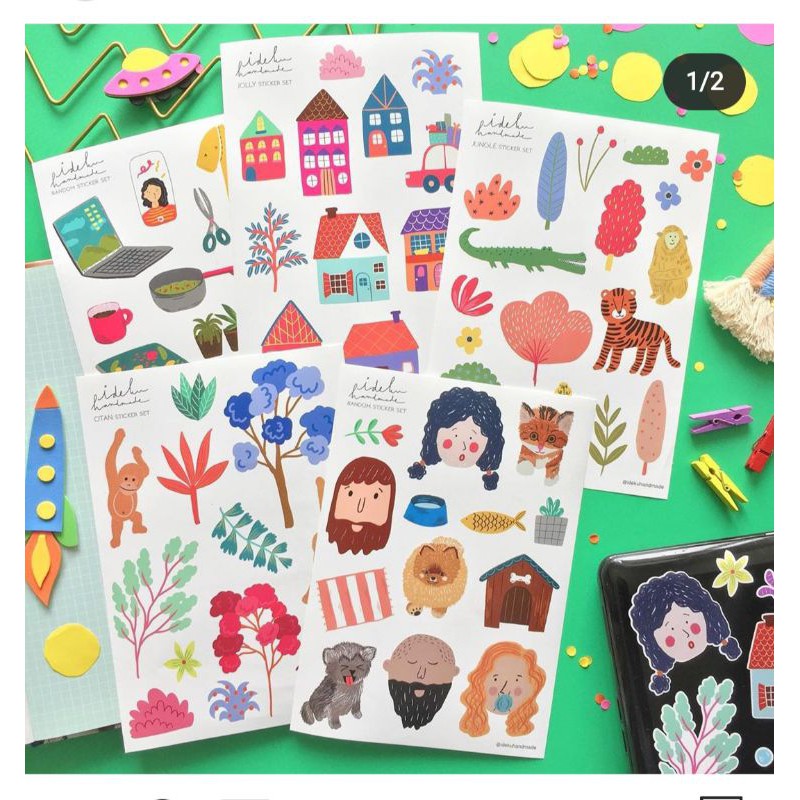 

STICKER IDEKU HANDMADE ✨MIX STICKER SET FLOWERY STICKER SET BY IDEKU HANDMADE ✨