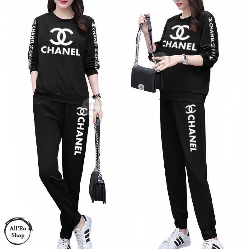 Baju Setelan Olahraga Senam Wanita Stelan Training Wanita Lengan Panjang CHL Ukuran L XL XXL XXXL ARS 00036