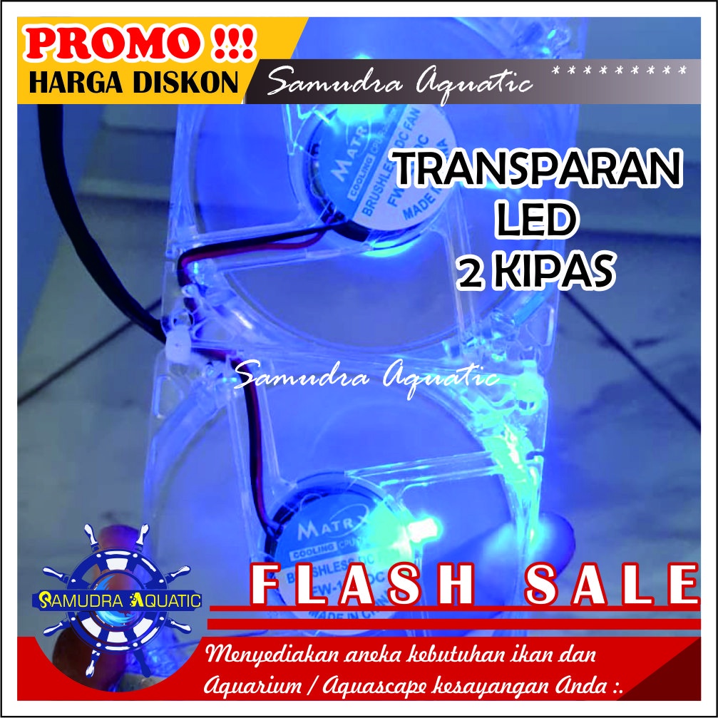 Kipas Aquarium Aquascape TRANSPARAN, Fan Pendingin Cooling Fan Aquarium Aquascape, FREE KARDUS