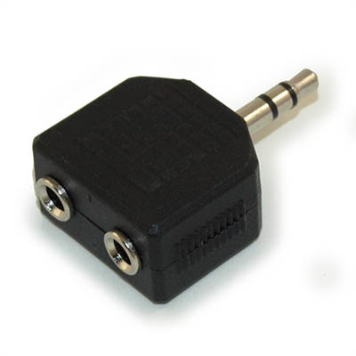 3.5mm Stereo Plug to Dual 3.5mm Stereo Jack Splitter/Adapter