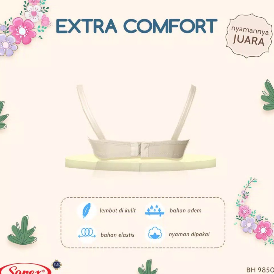 RC Sorex Bra Extra Comfort Busa Tanpa Kawat Kait 2 Setara Cup B BH 9850