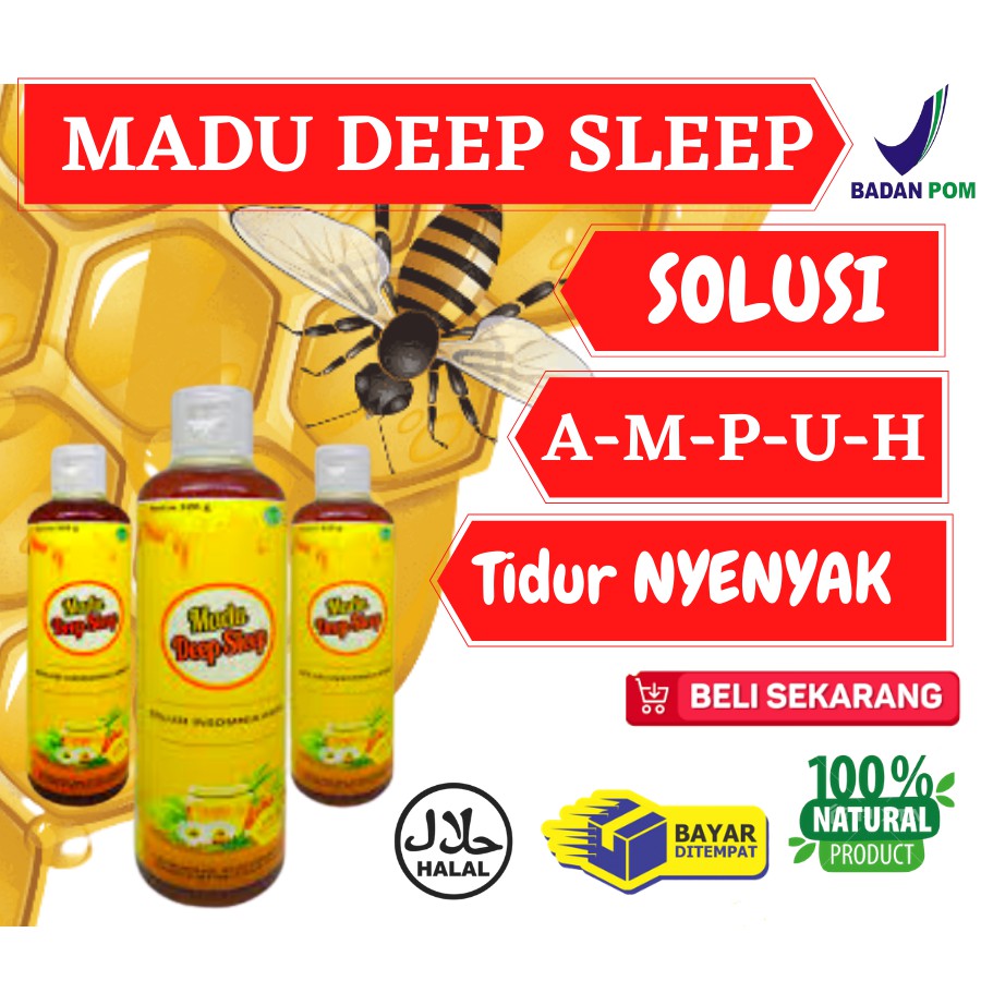 MADU DEEP SLEEP / OBAT TIDUR LELAP / OBAT TIDUR CAIR WANITA DAN PRIA AMPUH 100% ORIGINAL
