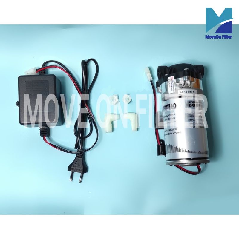 POMPA / BOOSTER PUMP KEMFLO 24 VDC + ADAPTOR 1.2 A RO 50-150GPD - Filter Air