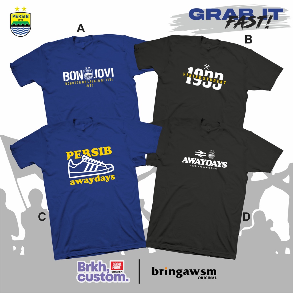 KAOS PERSIB KAOS BOBOBTOH KAOS VIKING KAOS SUPORTER HOOLIGANS ~BRKHCUSTOM