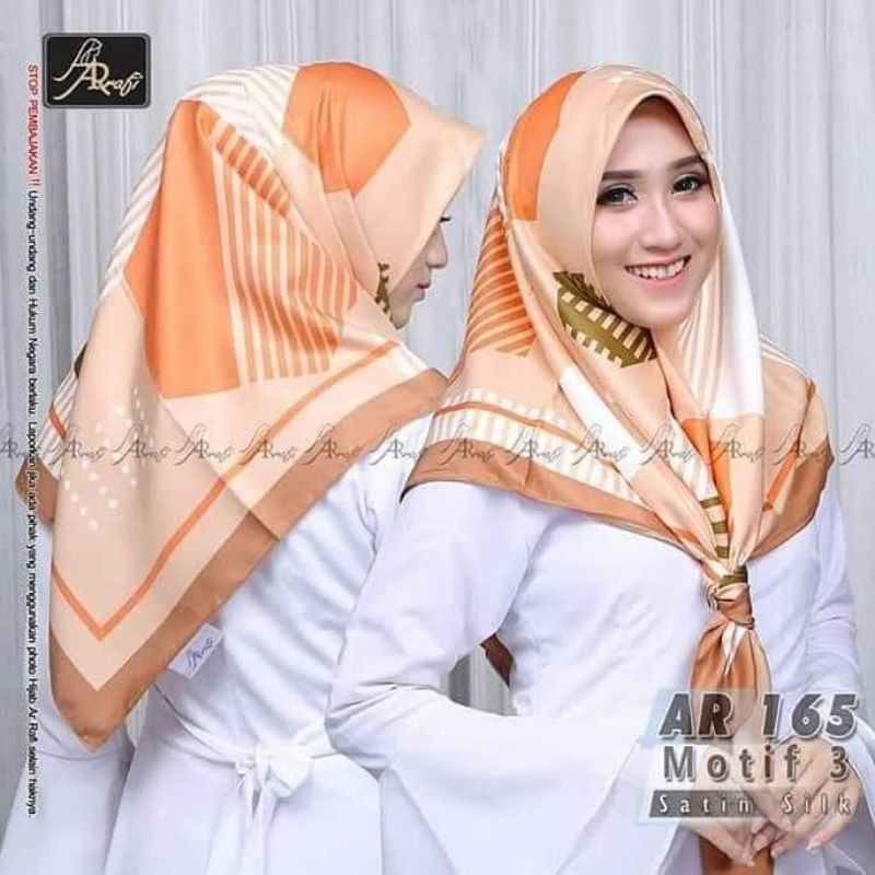 Hijab Motif 2 By Ar Rafi Matt Satin Silk Ar 165
