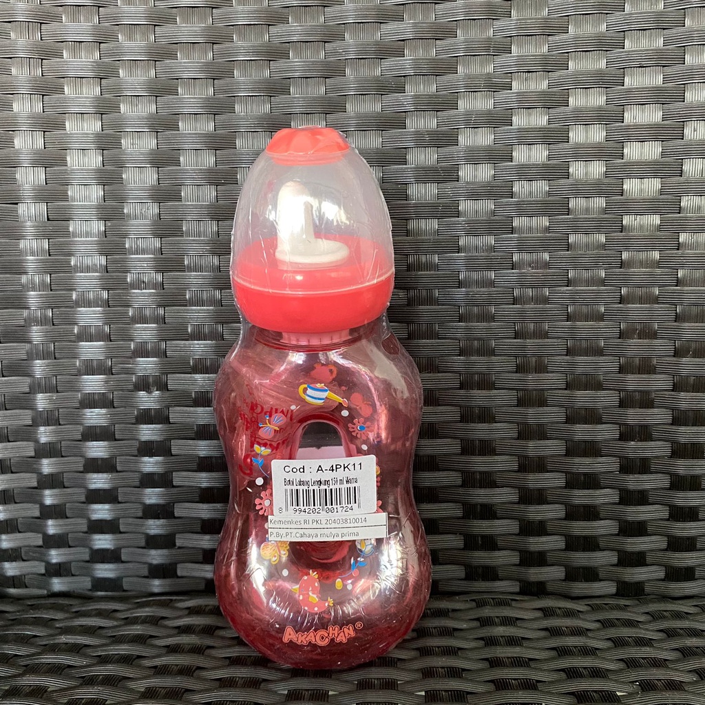 AKACHAN BOTOL SUSU LOBANG LENGKUNG WARNA 150 ML