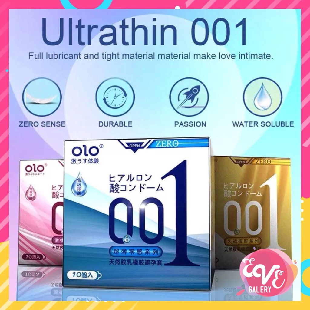 Ɛѵҽ Kondom Ultra Tipis 10 Pcs Untuk Pria Seks Panjang Asam Hyaluronik Erotis 1105