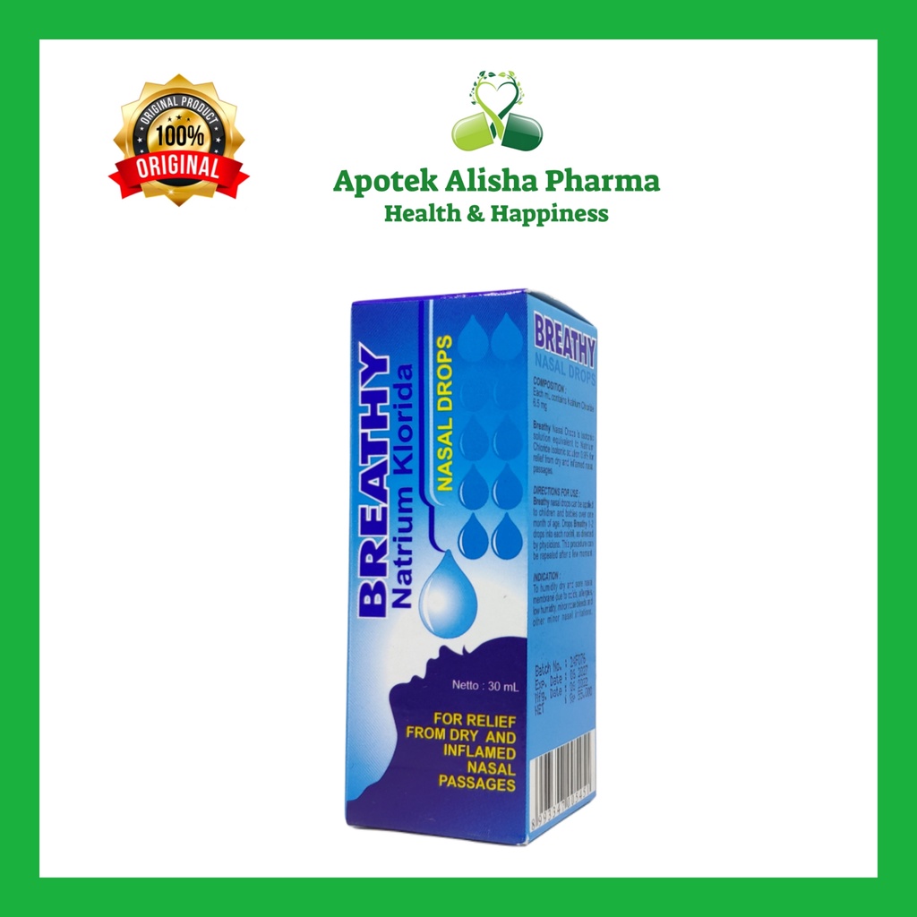 BREATHY NASAL DROPS 30ml-Breathy Tetes Hidung Bayi&amp;Anak/Breathy Baby Nasal Spray/Breathy Natrium Klorida/Briti Tetes Hidung