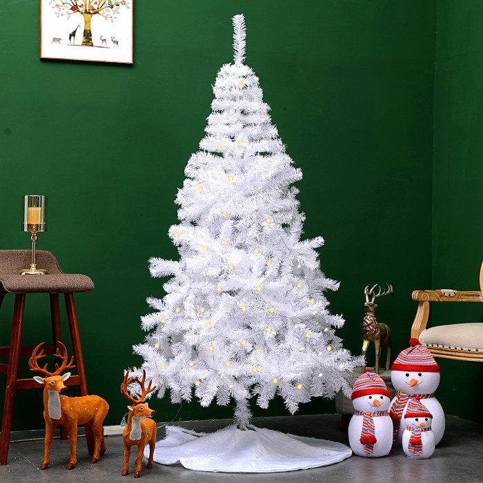 Pohon Natal Putih Polos Murah PVC PP White White Christmas Tree Grosir GROSIR