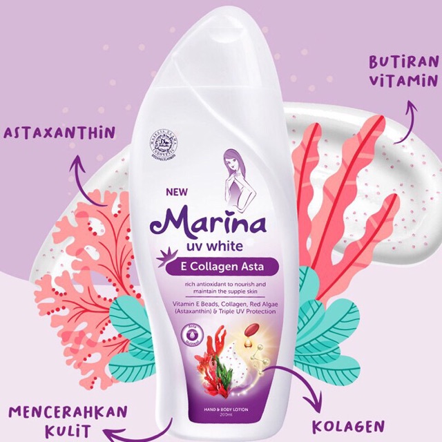 [ Kecil ] Marina UV White Hand Body Lotion 92ml