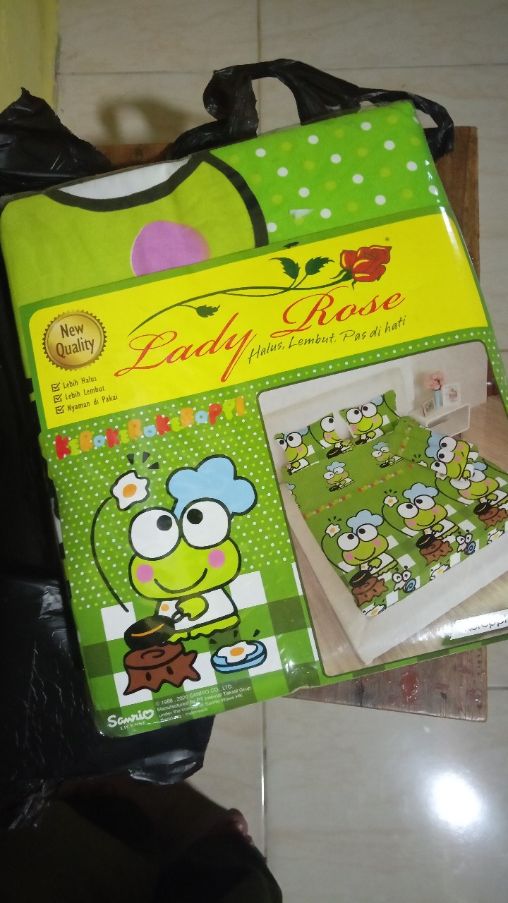 Sprei Lady Rose 180x200 / 160x200 Motif Kero Keropi Chef - King Queen - 180 160 Ladyrose Sp Kerropi