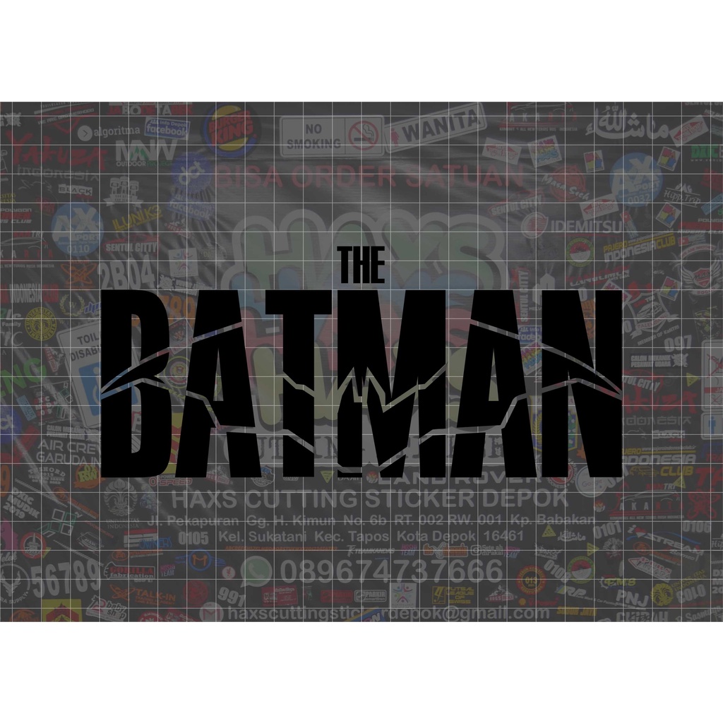 Cutting Sticker The Batman V2 Ukuran 18 Cm x 8 Cm Untuk Motor Mobil