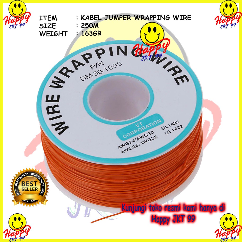 [ HAPPY JKT 99 ] KAWAT JAMPER WIRE WRAPPING KABEL JUMPER KAWAT JAMPER ORIGINAL