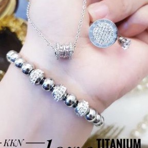 Titanium Set Gelang dan Cincin Wanita GL336
