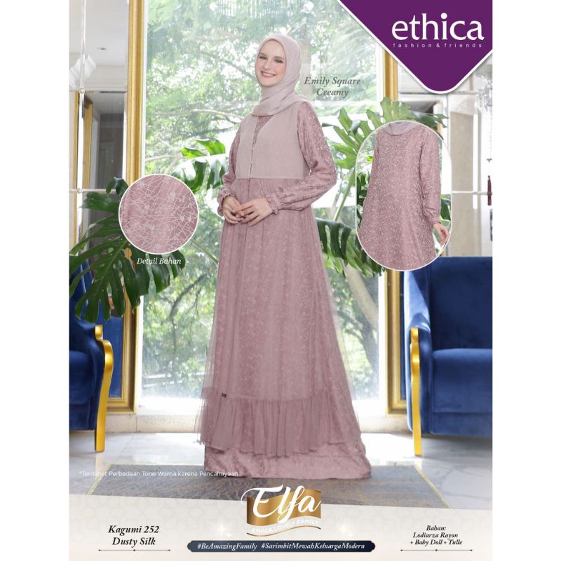 Gamis Kagumi 252 Dusty silkby Ethica terbaru 2022 original dan termurah