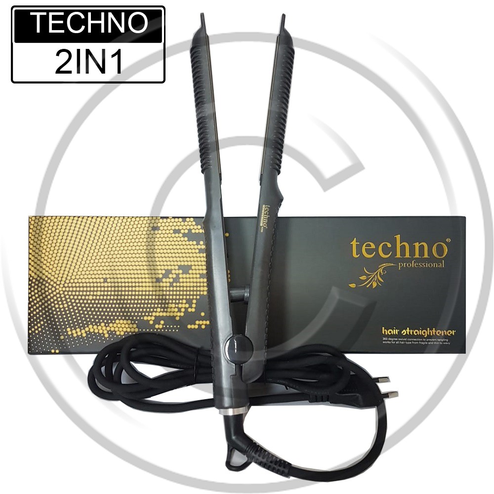 TECHNO / Techno-9299B / Catokan Rambut 2in1 Lurus &amp; Curly