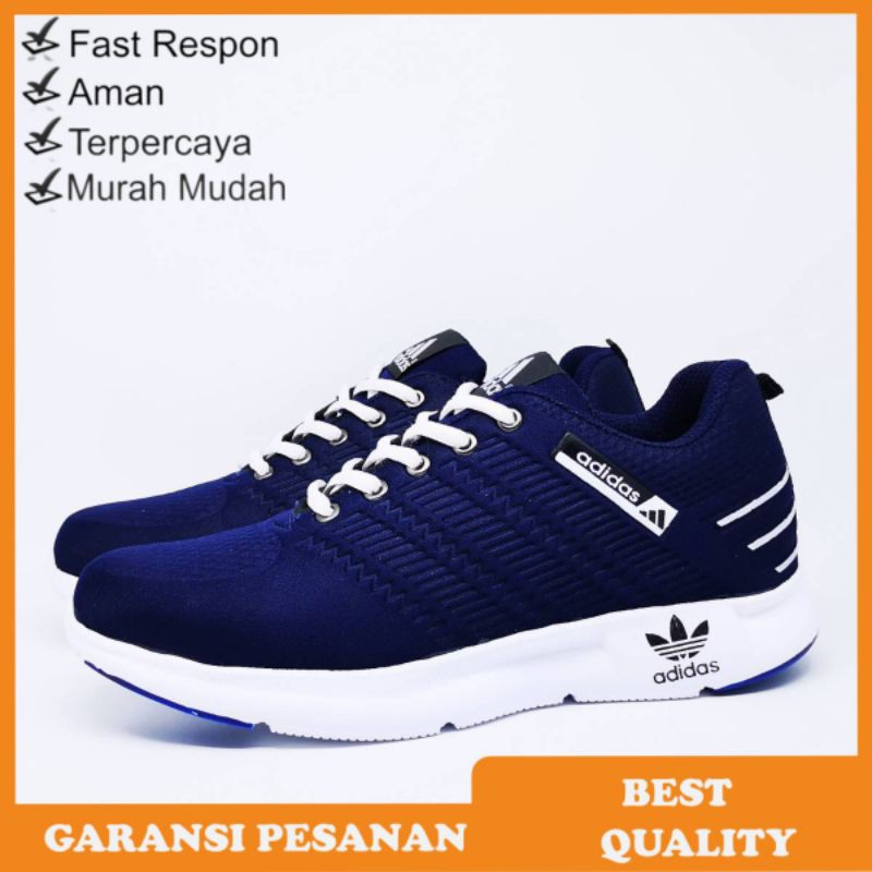 Sepatu sneakers kasual Adidas line Treveling Pria &amp; Wanita