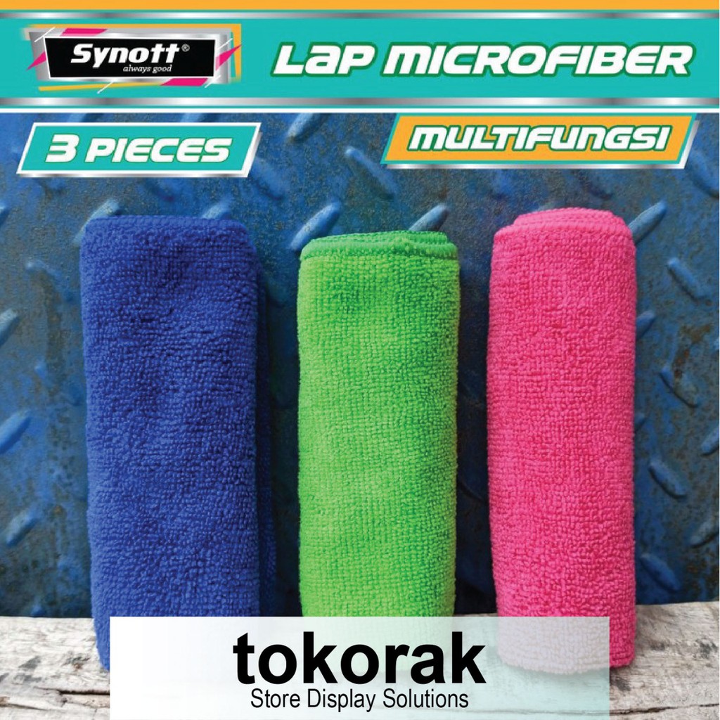 KAIN LAP MICROFIBER SYNOTT 3 PCS MULTIFUNGSI SERAP AIR MOBIL MOTOR