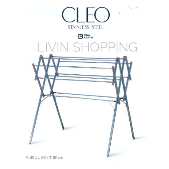 Jemuran Jemuran Baju Jemuran Standing Jemuran Lipat Stainless Bina Karya Tipe Cleo Shopee Indonesia