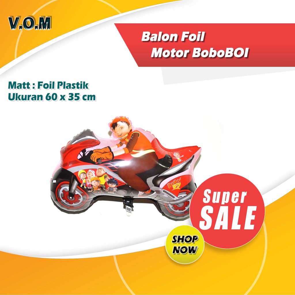 Balon Foil Motor BoboBOI