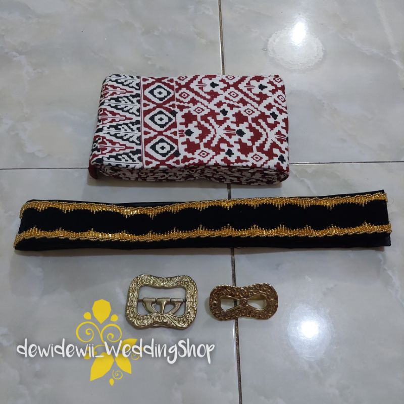 Set Sabuk Jawa - Motif Cinde Jogja (Lontong, Kamus, Timang)