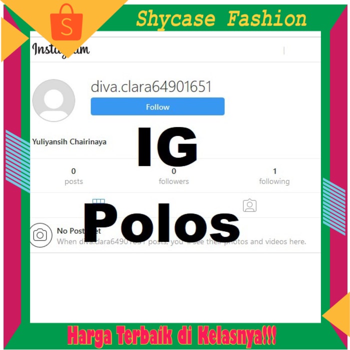Shy 11822 New Akun Ig Polos Promo Bebas Ongkir