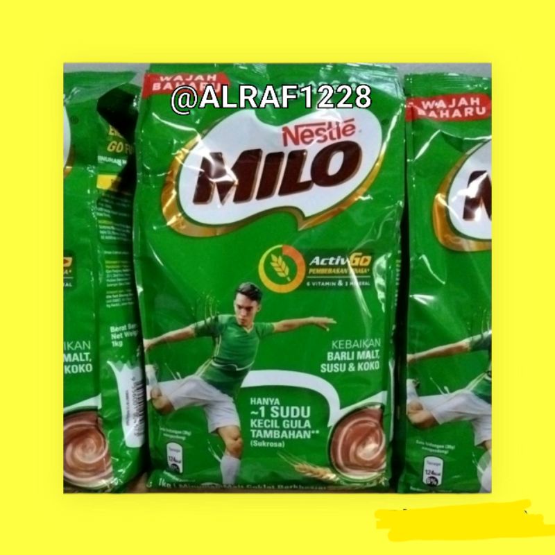 

MILO 900 gram MALAYSIA ORI (Harga sdh termasuk kemasan dos)