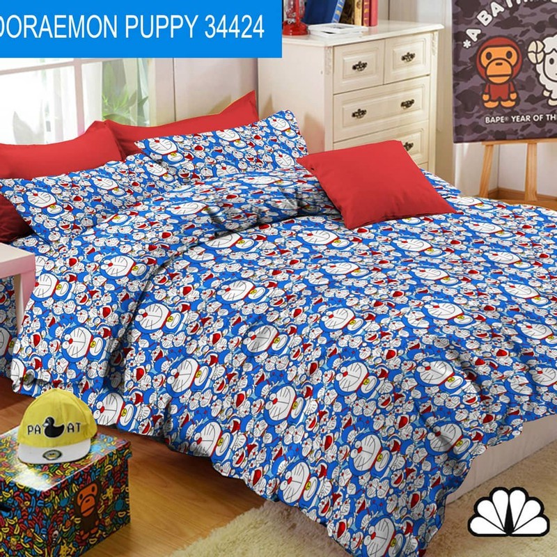 SPREI BEDCOVER KATUN STAR DORAEMONPUPPY