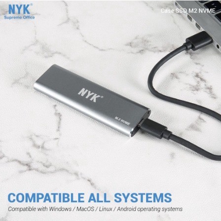 Enclosure SSD M.2 NVMe NYK Usb 3.1 Type C Original