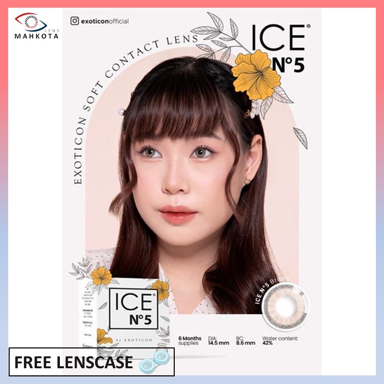 SOFTLENS ICE N5 / NORMAL &amp; MINUS (-0.50 S/D -2.50) / BY X2 EXOTICON / DIA 14.5 MM / FREE LENSCASE / N.5 /BEST SELLER / BLACK BROWN GREY BLUE / Softlen Soflen Soflens